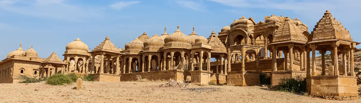 Carved sandstone Jain temples inside Jaisalmer Fort