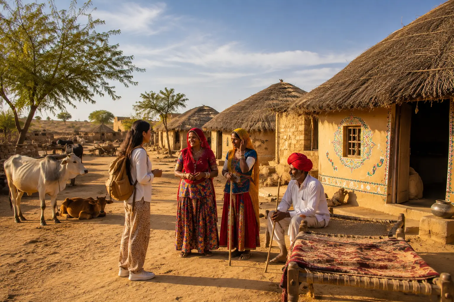 Hosted village tour in Khuri near Jaisalmer